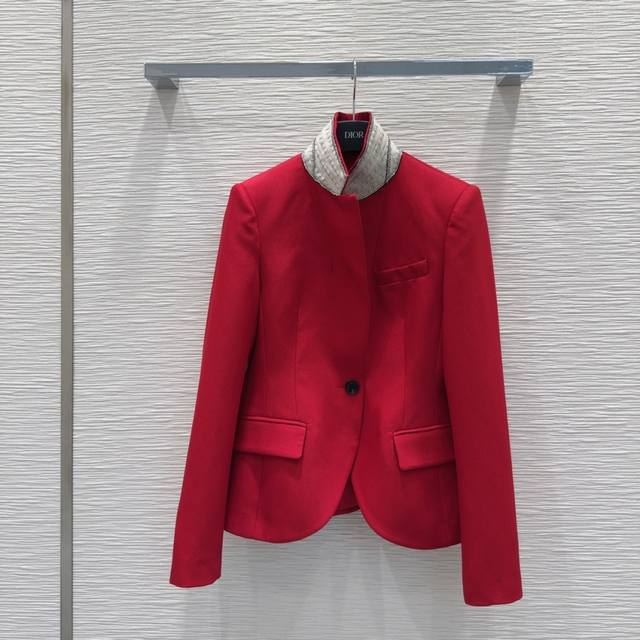 Christian Dio*2025Fw new simple and elegant suit jacket with very high-end impor