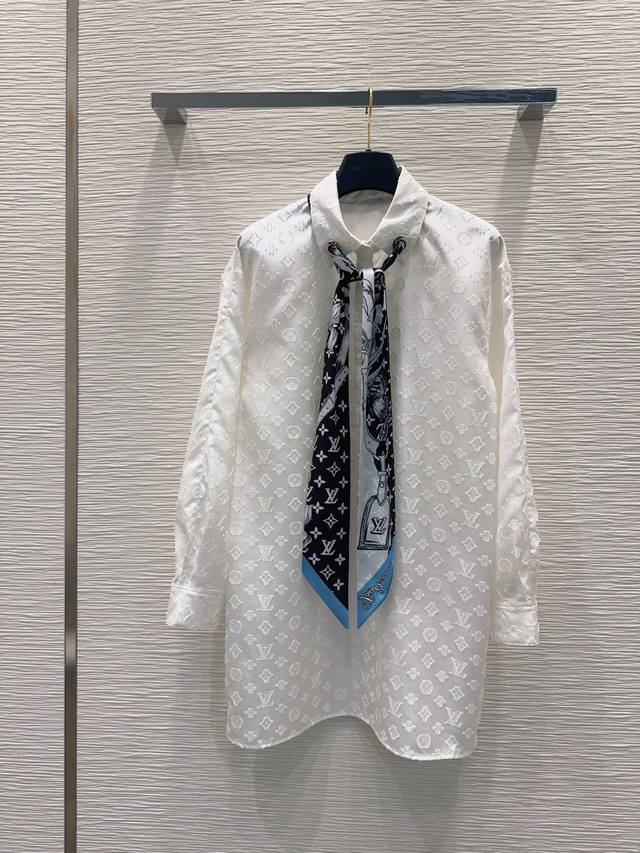Louis Vuitto*2025Fw new shirt in jacquard fabric, with a playful yet effortless
