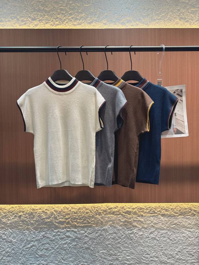 Enfold's new Autumn/Winter 2025 half-high collar, short-sleeved sweater is made