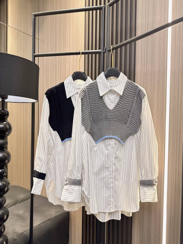 Margiela's 2025 Fall/Winter new arrivals! This Margiela shawl-and-striped shirt