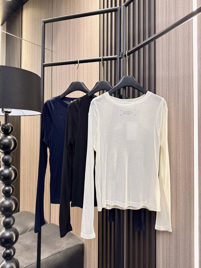 Margiela 2025 Autumn/Winter New Margiela Tencel Wool Round Neck Pullover Long Sl