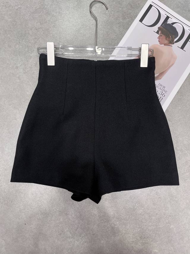 2025 New high waist slim shorts wool blend fabric quality super good Size: S- L