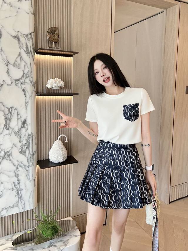 T- shirt and skirt by Dio* New high-end custom-made, stylish, and youthful outfi
