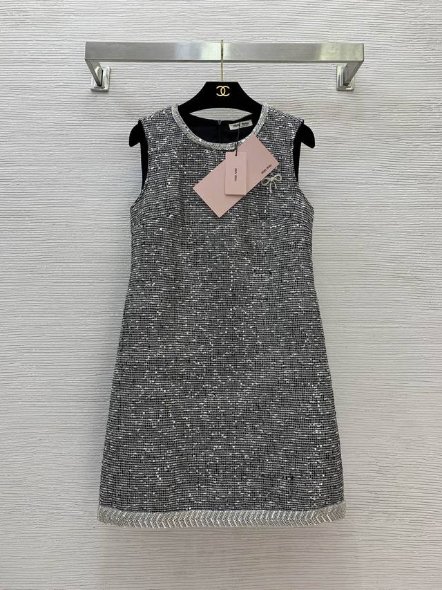 Chane* New early fall high-end custom sequined woven wool fabric, heavy sequined