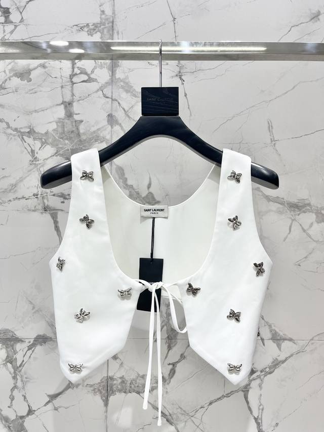 Holy Family Early Autumn Wool Vest Twill Custom Strap Design Small Butterfly Cu