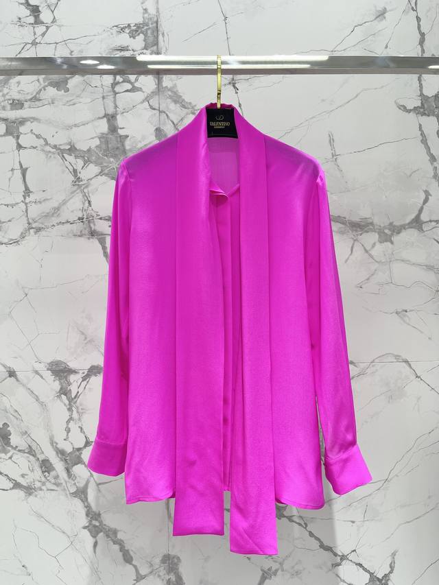 Huanu Tianlun Women's Silk Tie-Neck Shirt Silk shirt gives you a sense of luxury