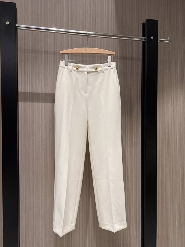 New recommended minimalist two-button straight-leg trousers casual trousers wit