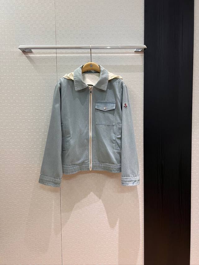 New arrival for early autumn, detachable contrast hooded lapel zipper denim jac