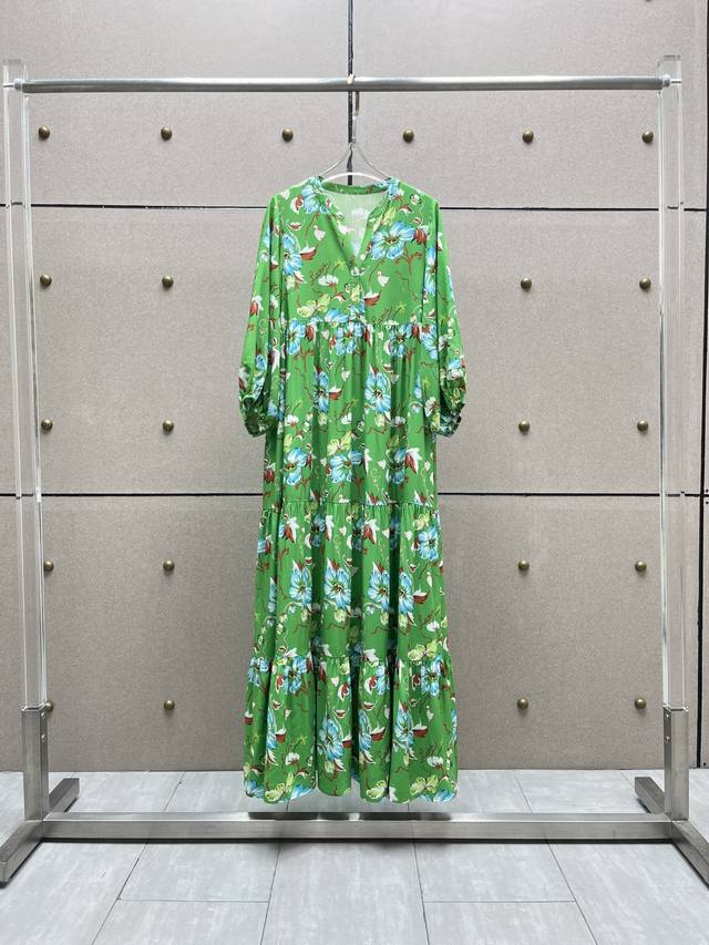 Printed loose long skirt! Viscose fiber reactive printing Sml DDD