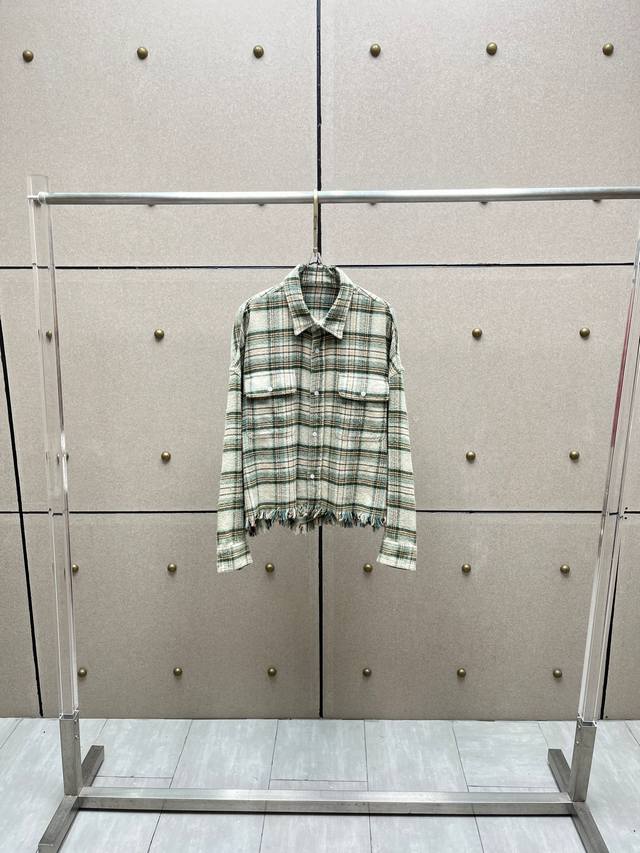 Custom plaid fabric washed old shirt! Cotton Sml DDD