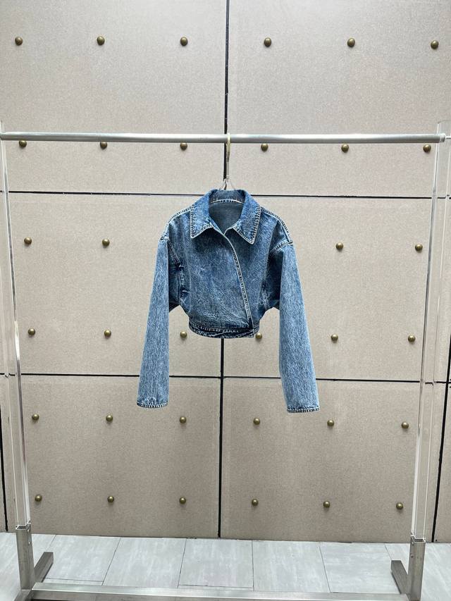 Alai*Snowflake Washed Denim Jacket! Cotton Sml DDD