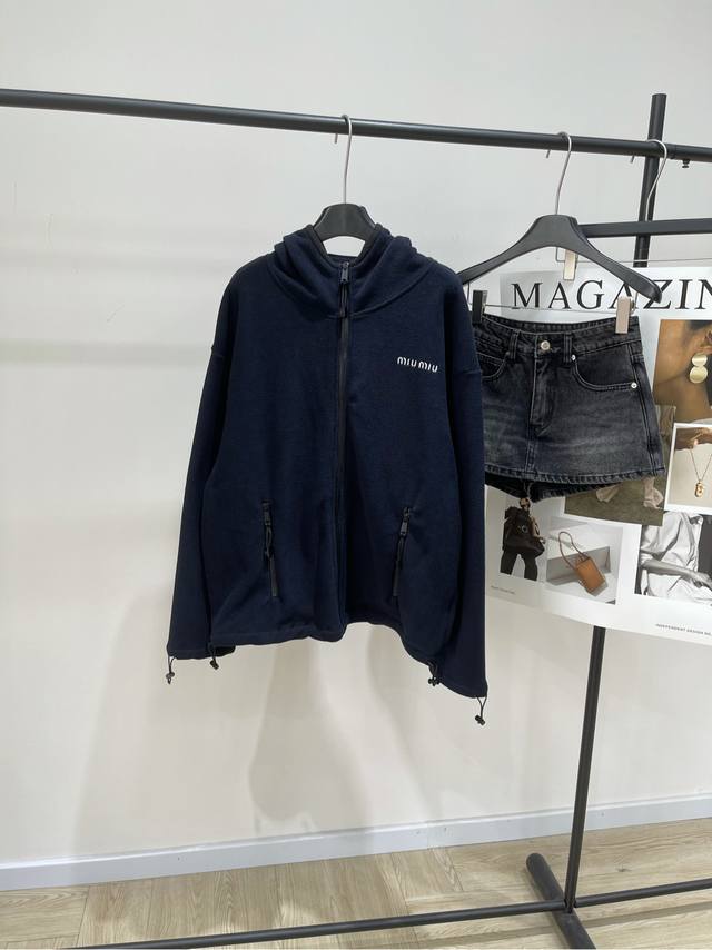 M Navy Blue Polar Fleece Hooded Zip-Up Jacket DDD, Fabric: Polar Fleece DDD, Col