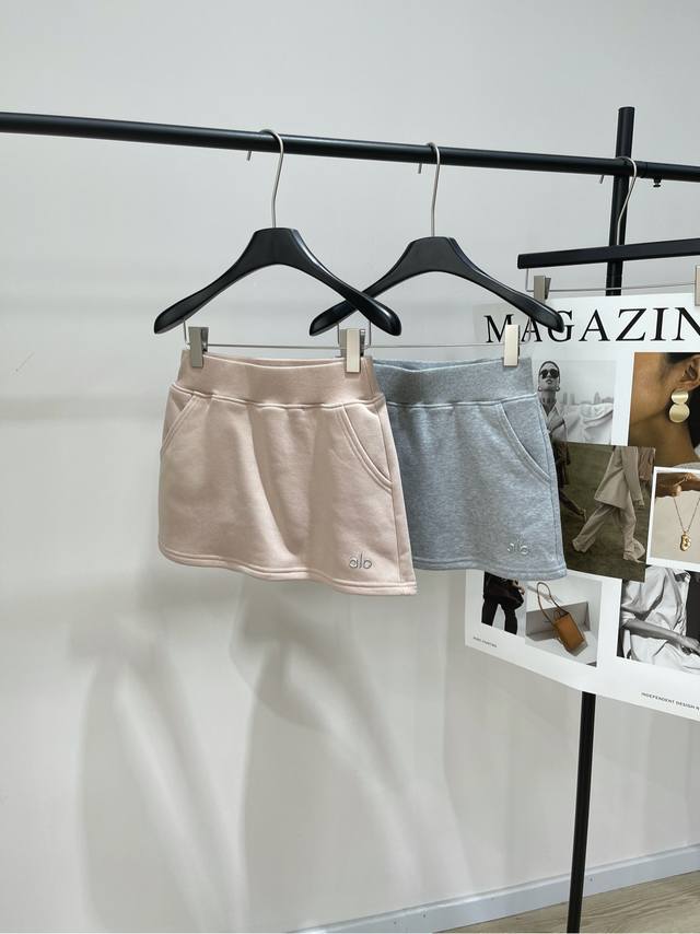Alo Light-Colored Casual Sweater SkirtDDD, Fabric: Fleece CottonColors: Blush Pi