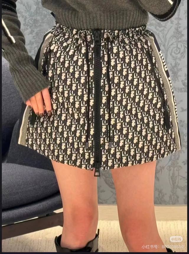 Dior2025 new monogram jacquard skirt, original custom monogram jacquard fabric,
