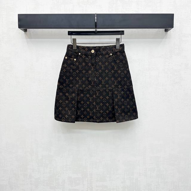 Louis Vuitto*2025 New Arrivals: Jacquard Fishtail Denim Skirt, Custom Made, YB I