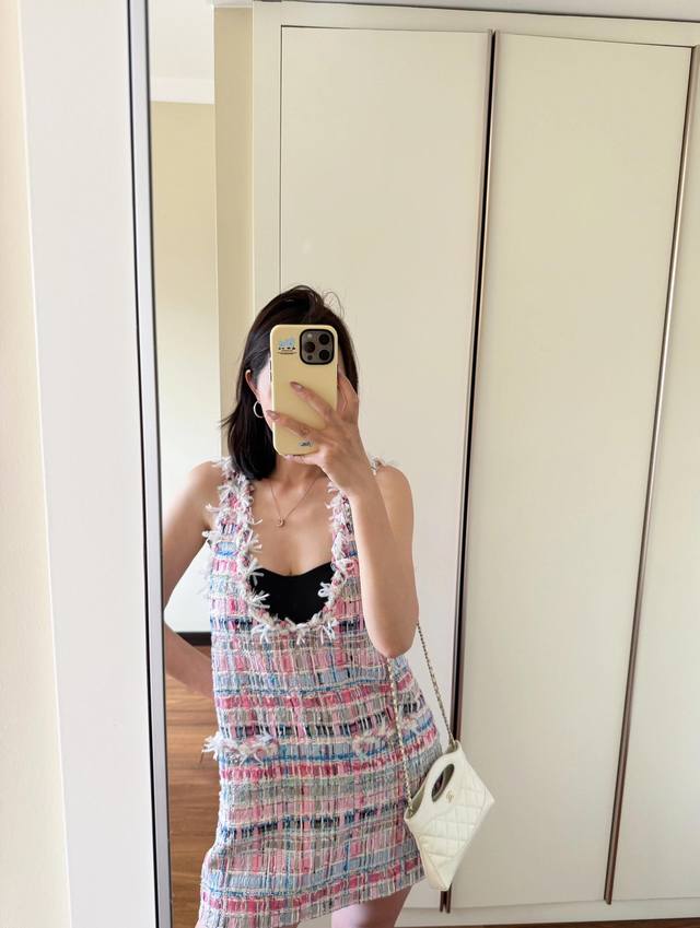 Chane* 25Ss new spring/summer colorful woven vest dress | Exclusive high-top edi