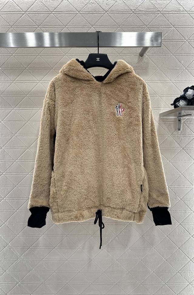 Moncle* 2025 New Arrival Hooded Teddy Lambswool Pullover Sweatshirt. Custom Yb T