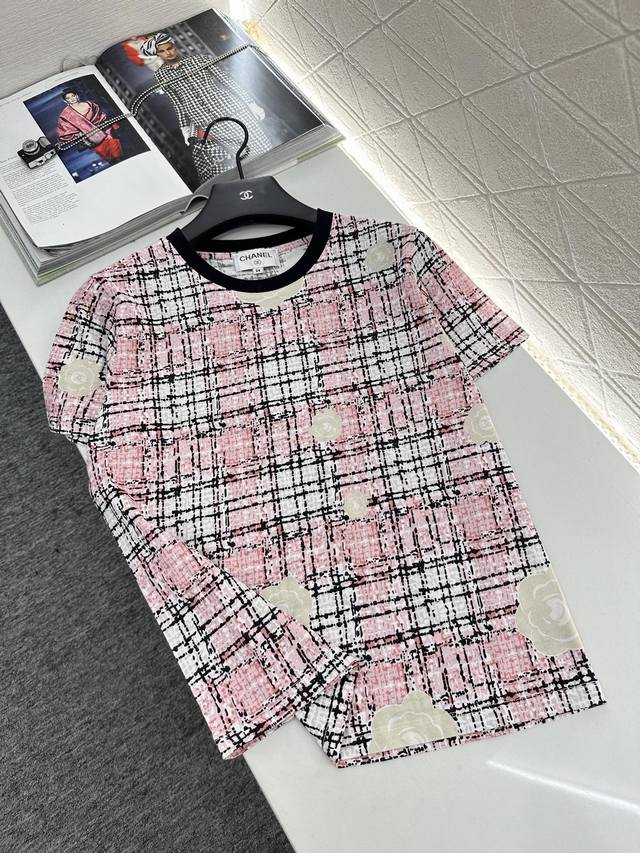 Chane* 2025 New Arrival Round Neck Camellia Custom Yb Mercerized Cotton Material
