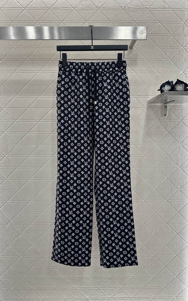 Louis Vuitto* 2025 New Arrivals Jacquard Straight-Leg Trousers Custom Made Yb Im