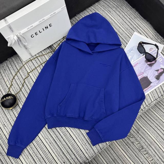 Highly recommend Alex*Nder Wang's new Klein Blue micro-logo embroidered hooded