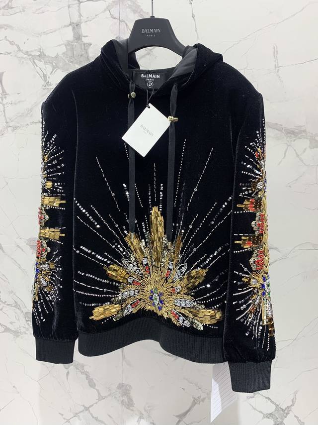 Barr's new velvet beaded jacket Original high-end series High-end custom made b