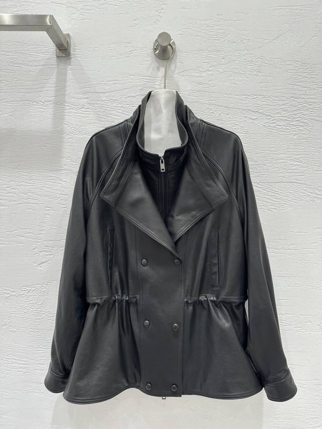 High-end, original quality, The*M25 early fall new mid-length leather trench co