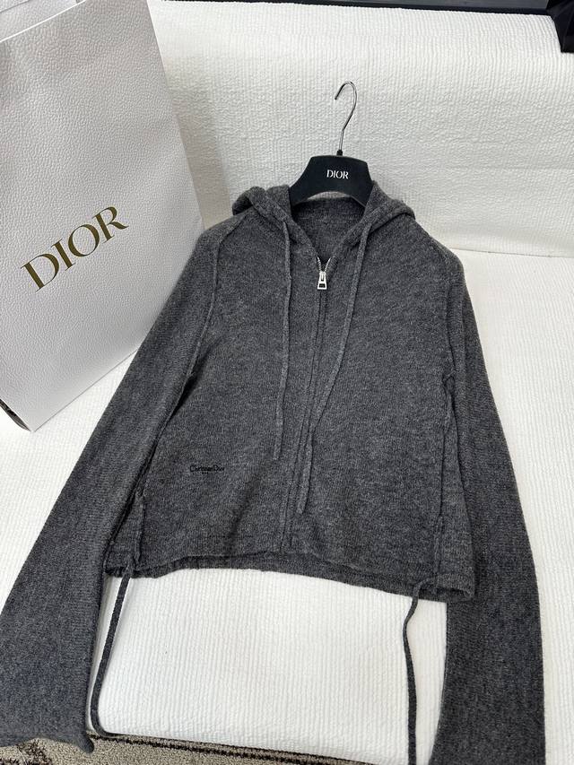 New arrival in stock Sheep wool knitted fabric Hooded zipper cardigan Casual sh