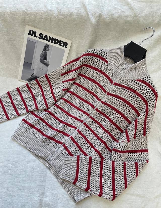 New spot striped double zipper lazy style loose jacket cardigan Sml DDD