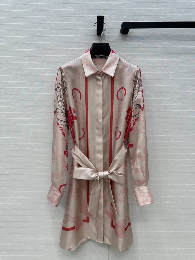 Original quality H-series 25S shirt-collar dress, new for early fall! 100% twil