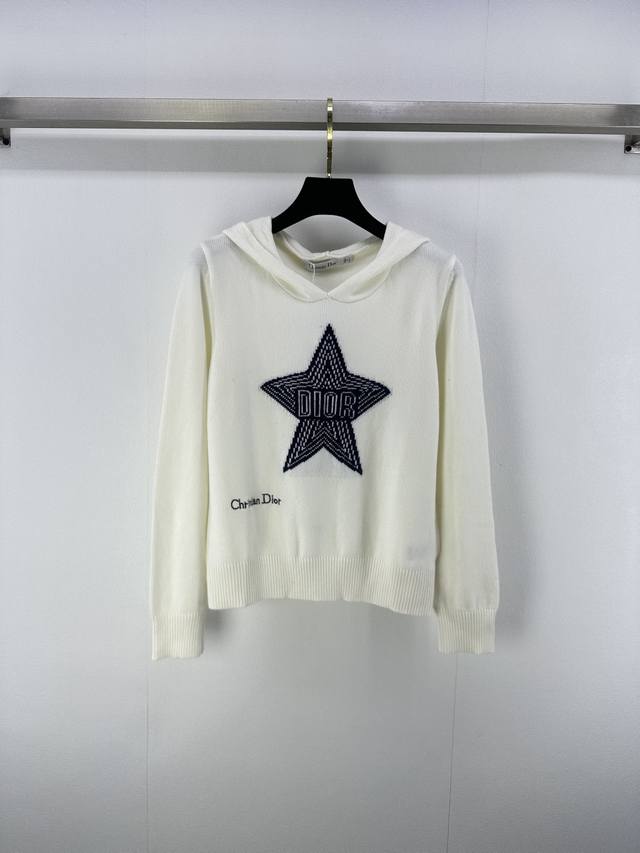 Dio* New Details 25 Fall's newest logo knitted hooded long-sleeved top! A must-h