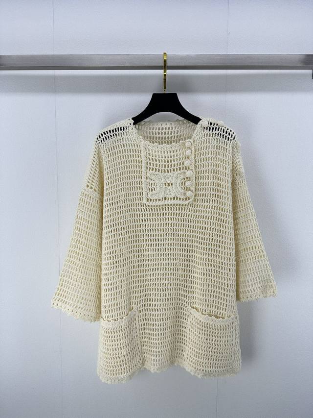 Celin* New Details 25 Early Fall New Knitted Round Neck Pullover Long Dress Knit