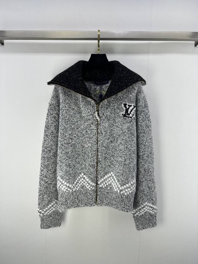 1:1 Lv new details 25 early autumn new catwalk style zipper cardigan 1:1 replica