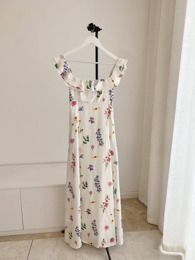 Hot item 6 8 10 12 Queensland Palm linen colorful floral dress DDD