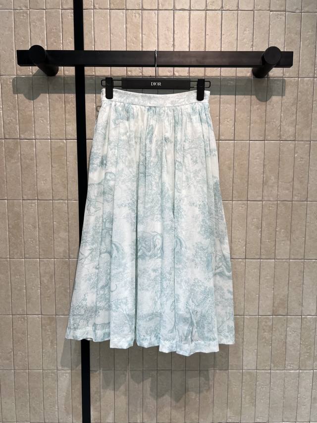 D's 25th early autumn new jungle animal print pure cotton long skirt. Retro styl