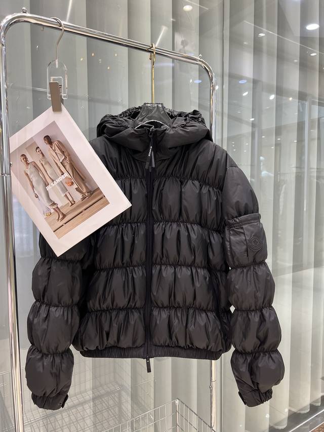 Mengkou new super cute feminine caterpillar short down jacket Color: lotus root