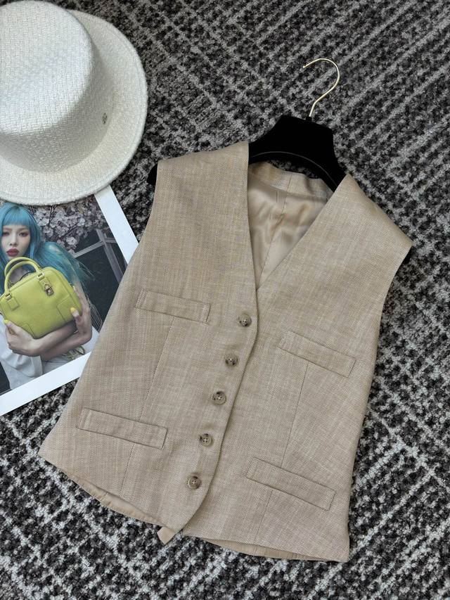 New product spot 25 early autumn minimalist old money style high quality vest S