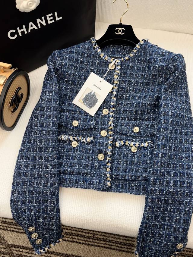 New product spot 25 Handicraft Square autumn and winter heavy woven tweed jacke