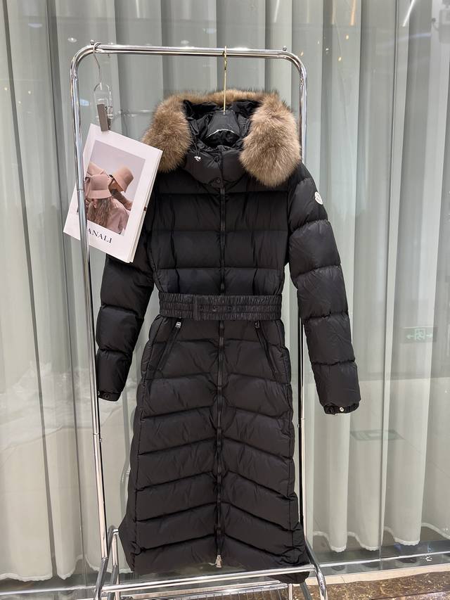 Moncler new Fudson long down jacket Color: Black Style: 362 Size: 00 0 1 2 DDD