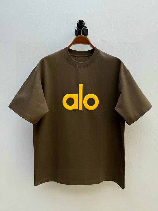 Alo logo-embellished crewneck T-shirt, produced by OEM factory P. DDD's new spri