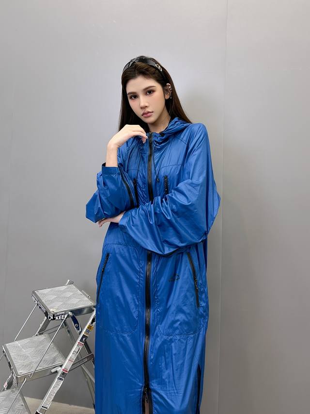Da Wang | New long trench coat, classic printed logo, imported special three-pr