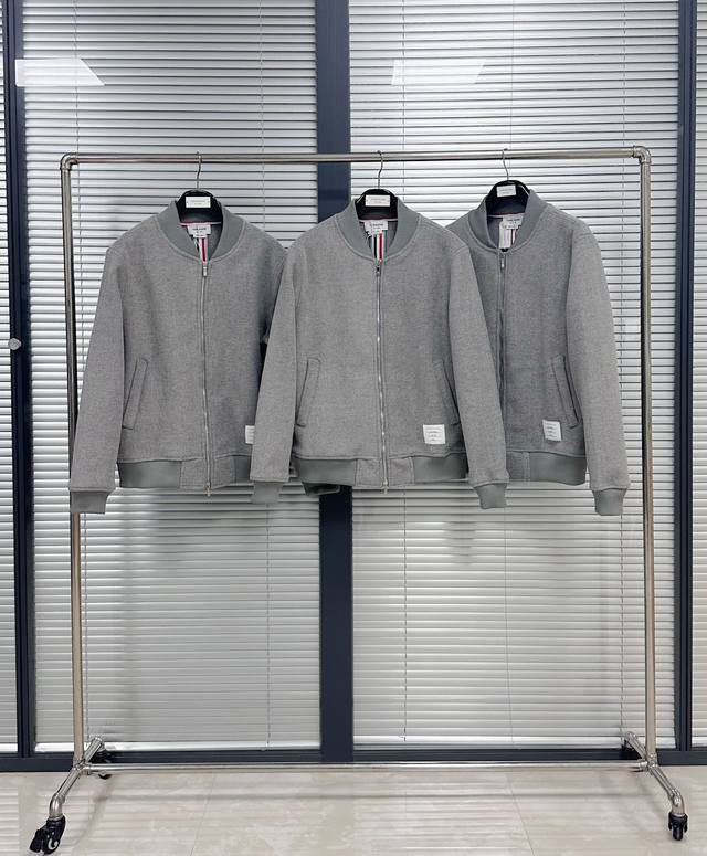 Jacket Tb back webbing woolen baseball jacket Men's chenille woolen baseball ja