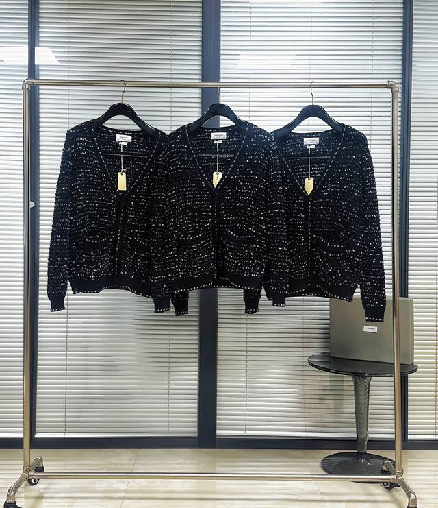 Tb tweed knitted cardigan Wang Yibo's same "Dark Night Flowers" series cardigan