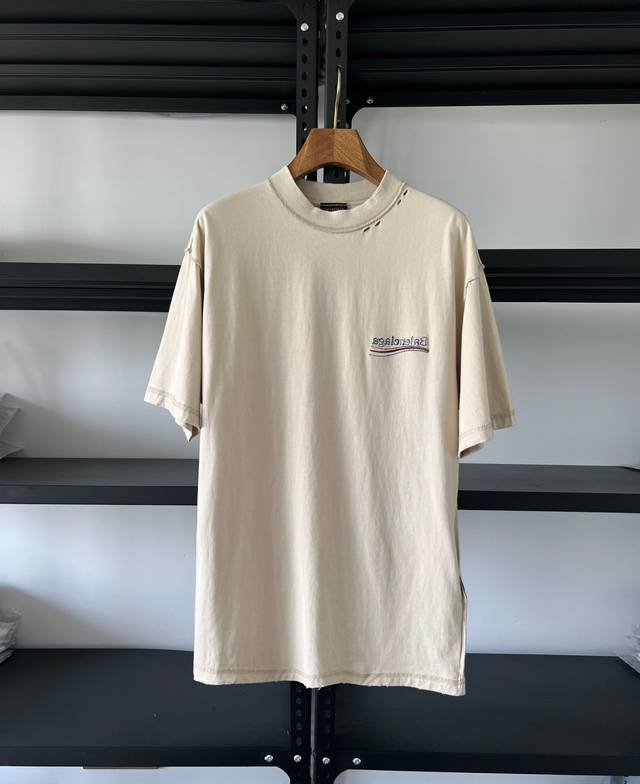 . Genuine product. New Balenciaga Political Campaign Inside-Out faded black jers
