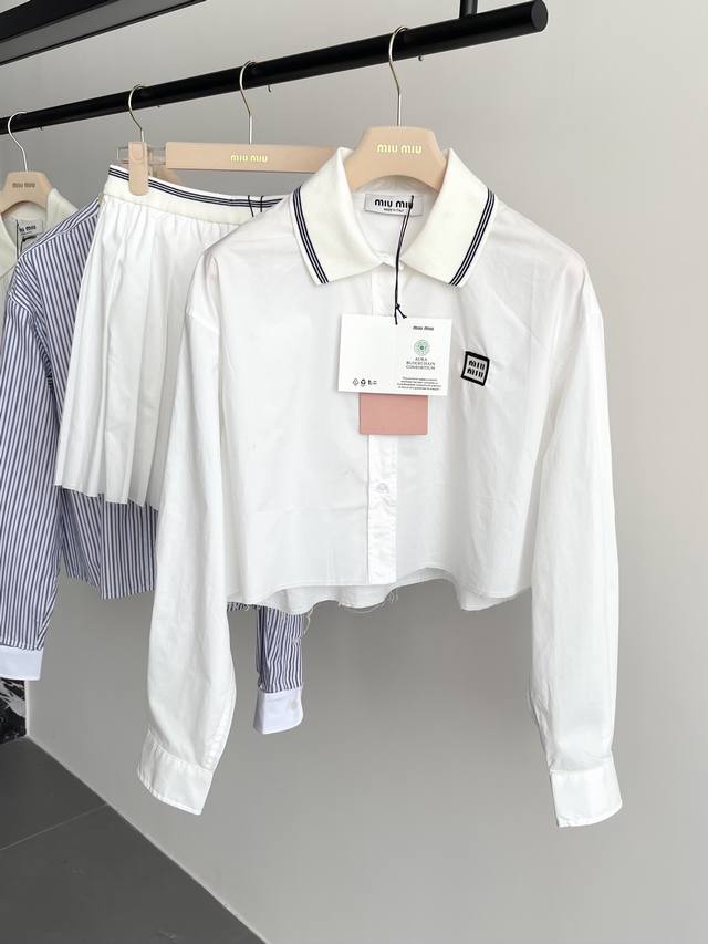 25 New autumn college style lapel long-sleeved shirt with old-fashioned tassel d