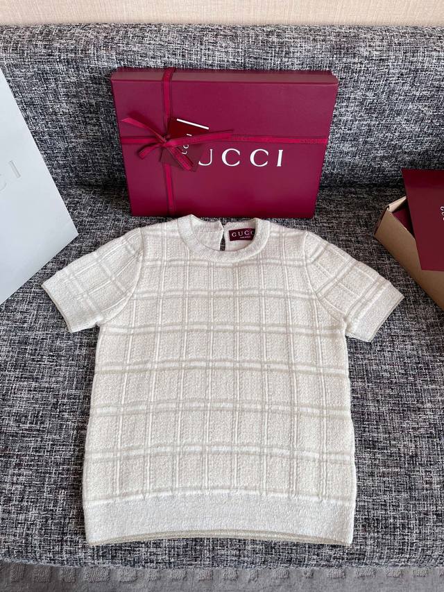 Gucci Wool Lurex Check Jacquard Top ~ Exclusive!! A selection of pieces from the