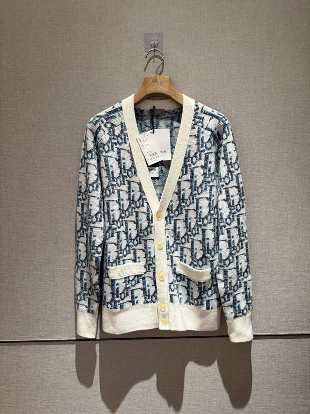 Original quality Aw Dio*25 new fall/winter arrival! Oblique monogram cardigan! U