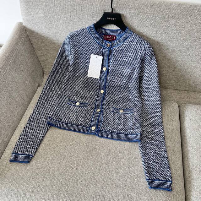 Exclusive Gucci Fine Cotton Crew Neck CardiganThis crew neck cardigan is crafte