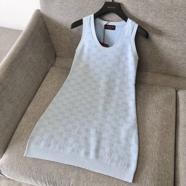 Gucci Gg Cotton Jacquard Mini Dress The exclusive Gg pattern is inspired by the