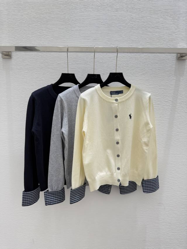 Po's early autumn new style solid color simple round neck knitted long sleeve ca