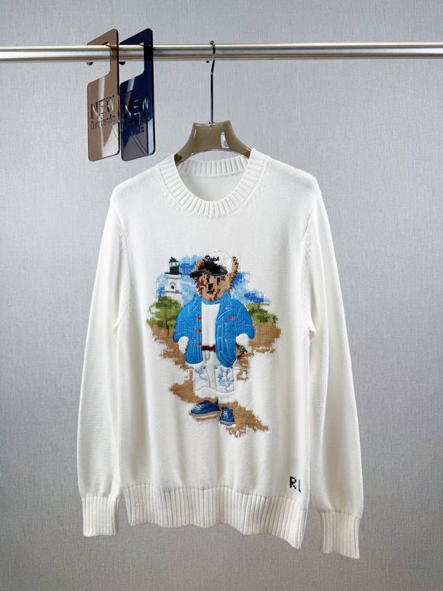 Paul | Polo Bear Long Sleeve Pullover 100% Cotton Classic bear sweater, featurin